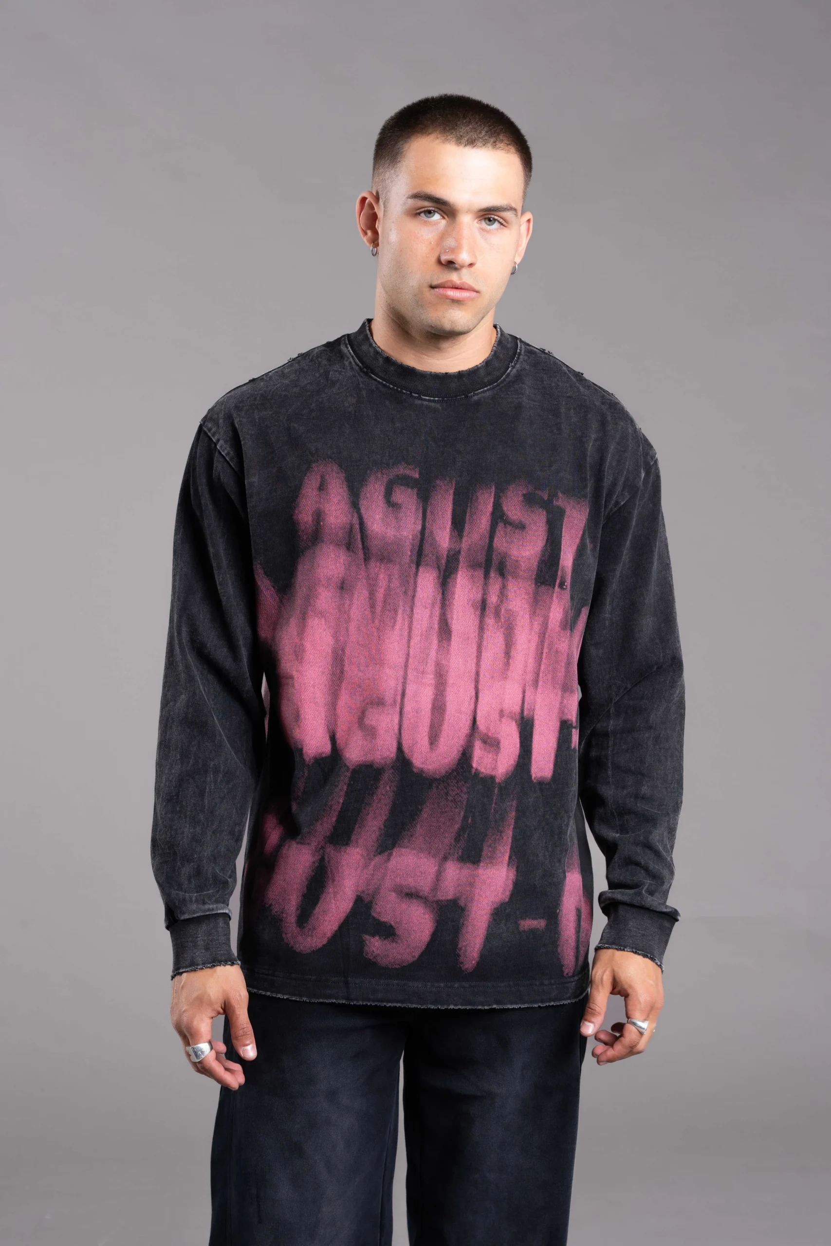 42N Hoodie Black pink - Revston