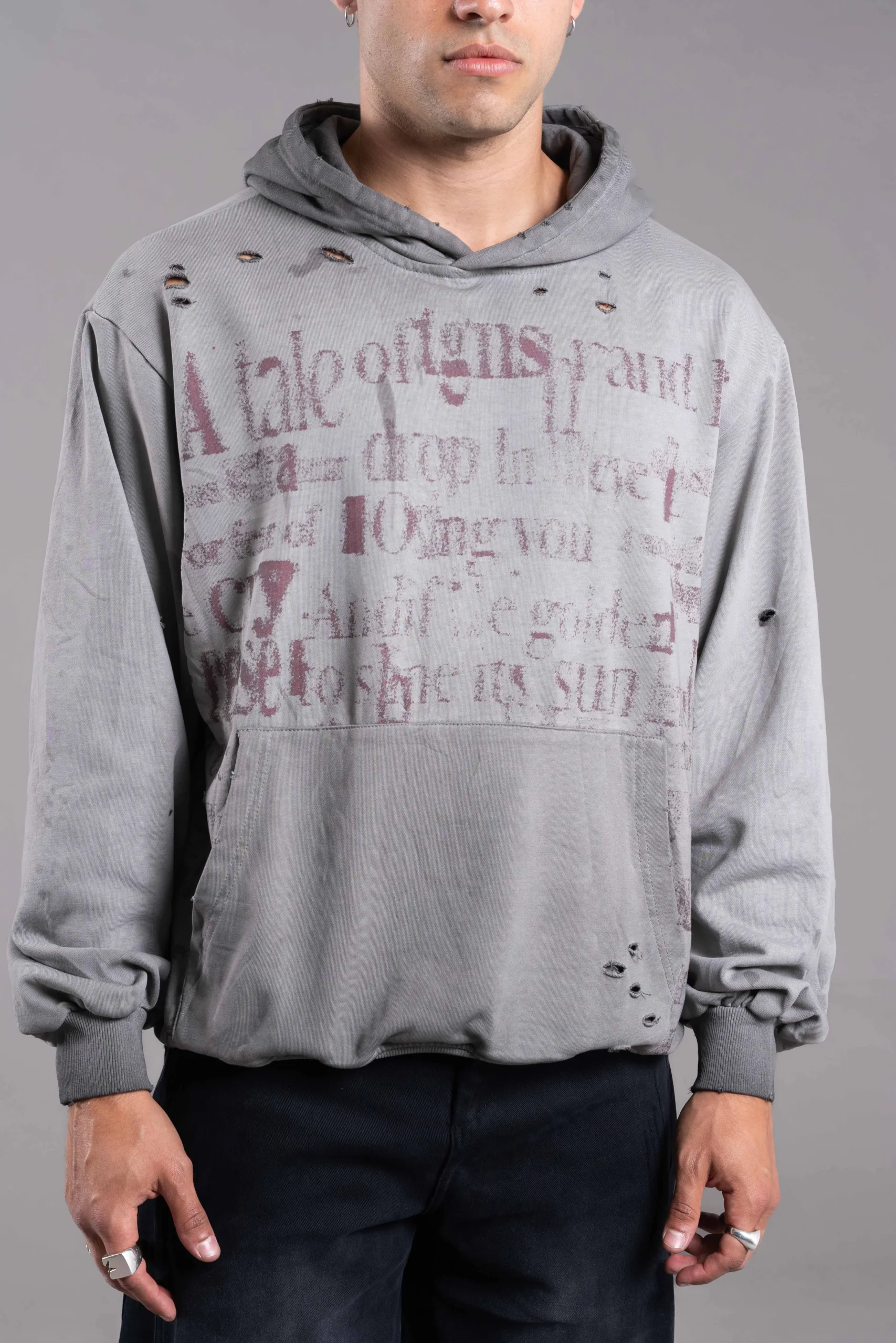 26G Hoodie Gris - Revston (foto 2)