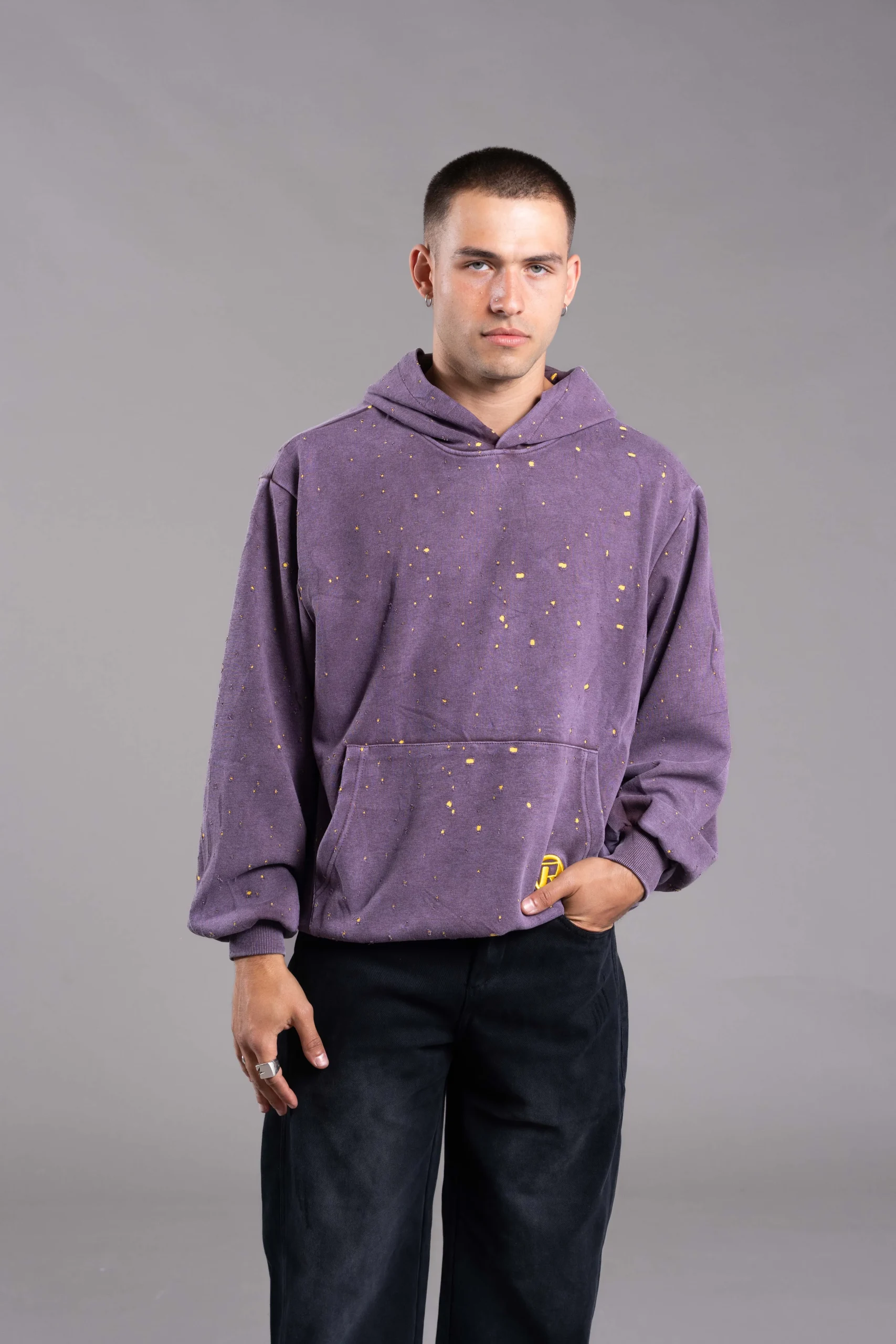 02V Hoodie violet - Revston