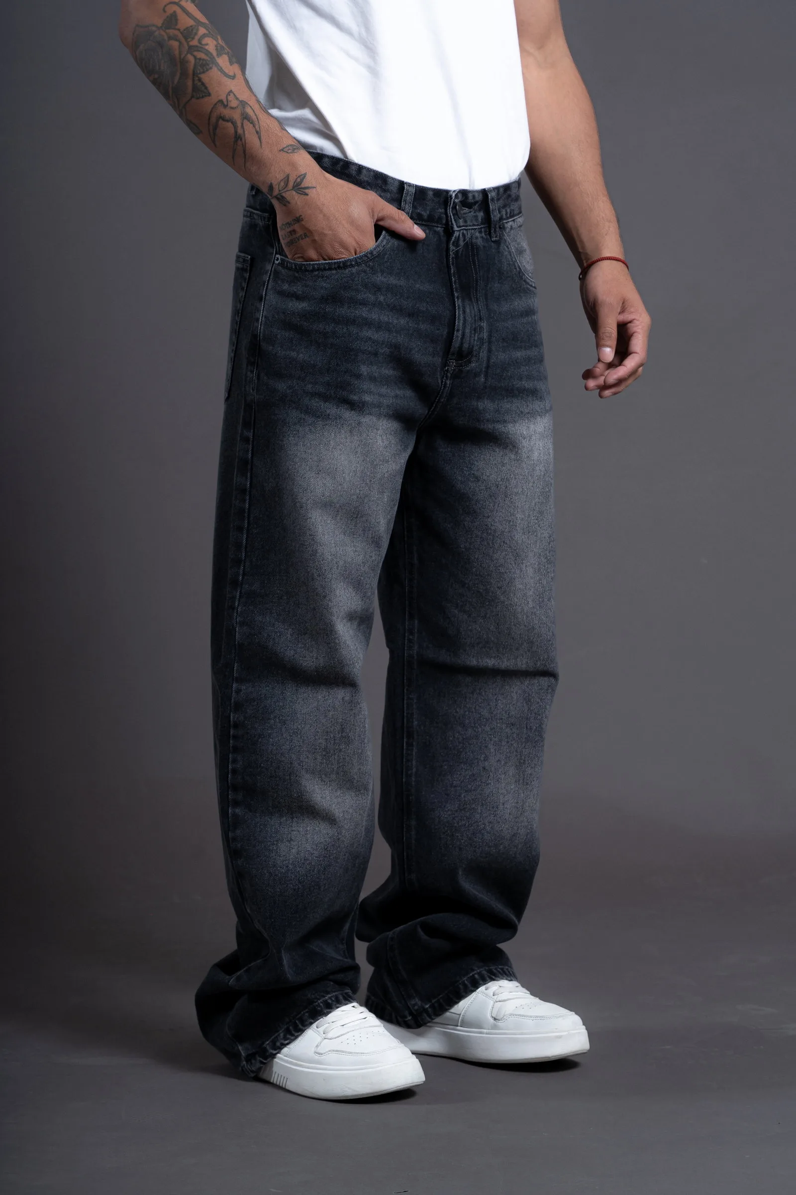 Alternative view of Jeans baggy gris oscuro BT
