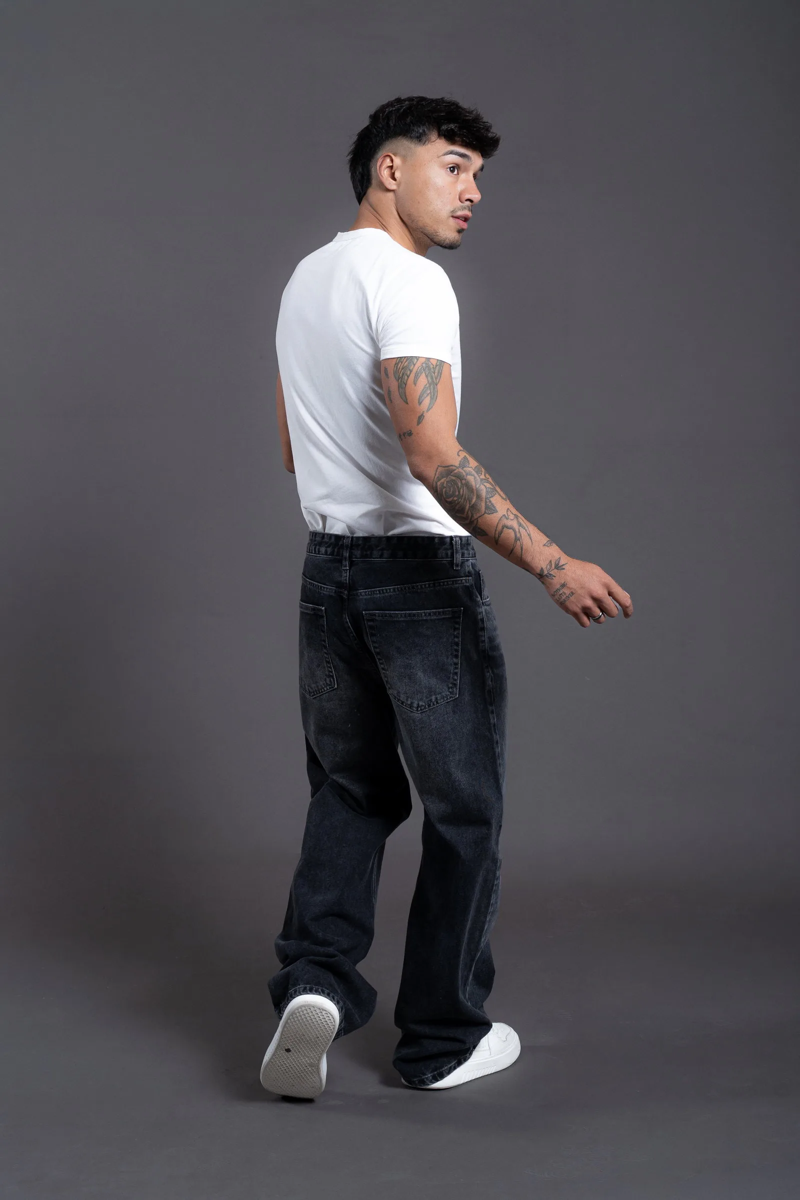 Jeans baggy gris oscuro BT - Imagen 3