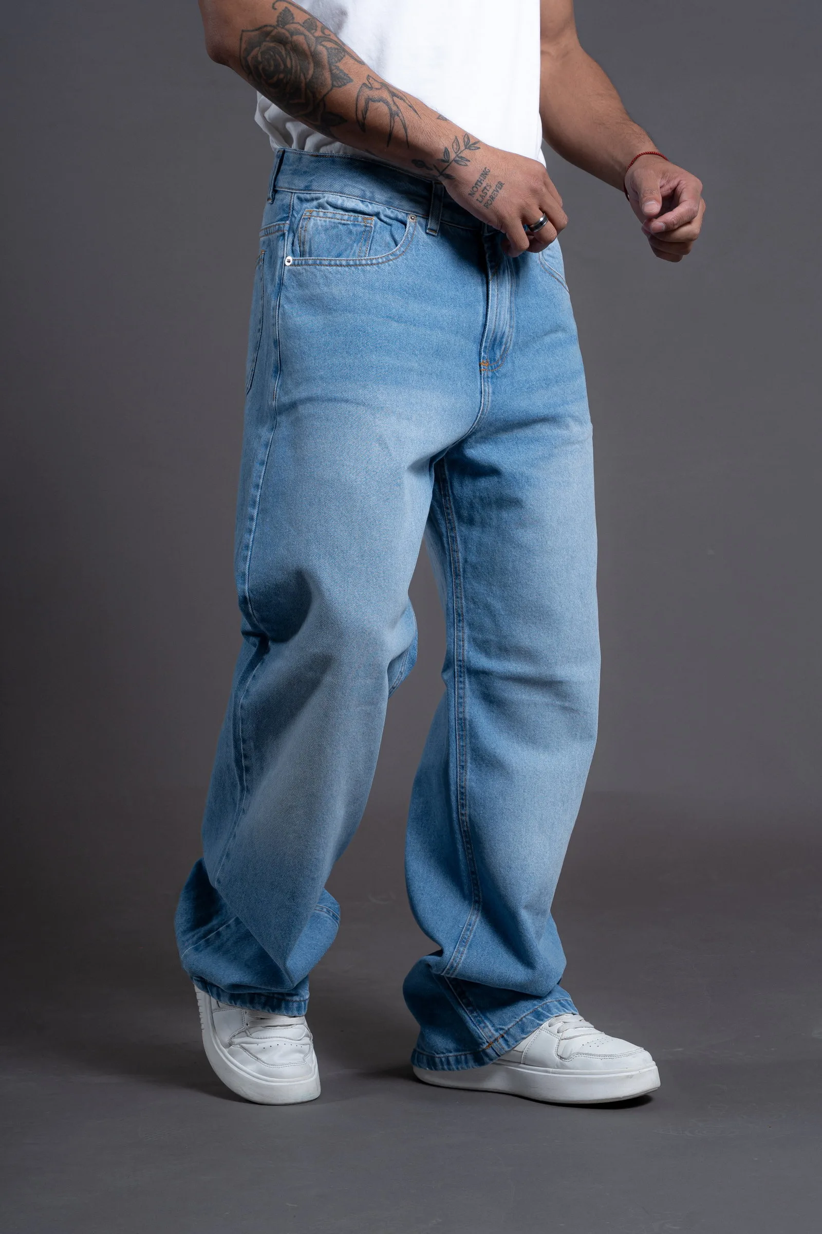 Alternative view of Jeans baggy celeste BT