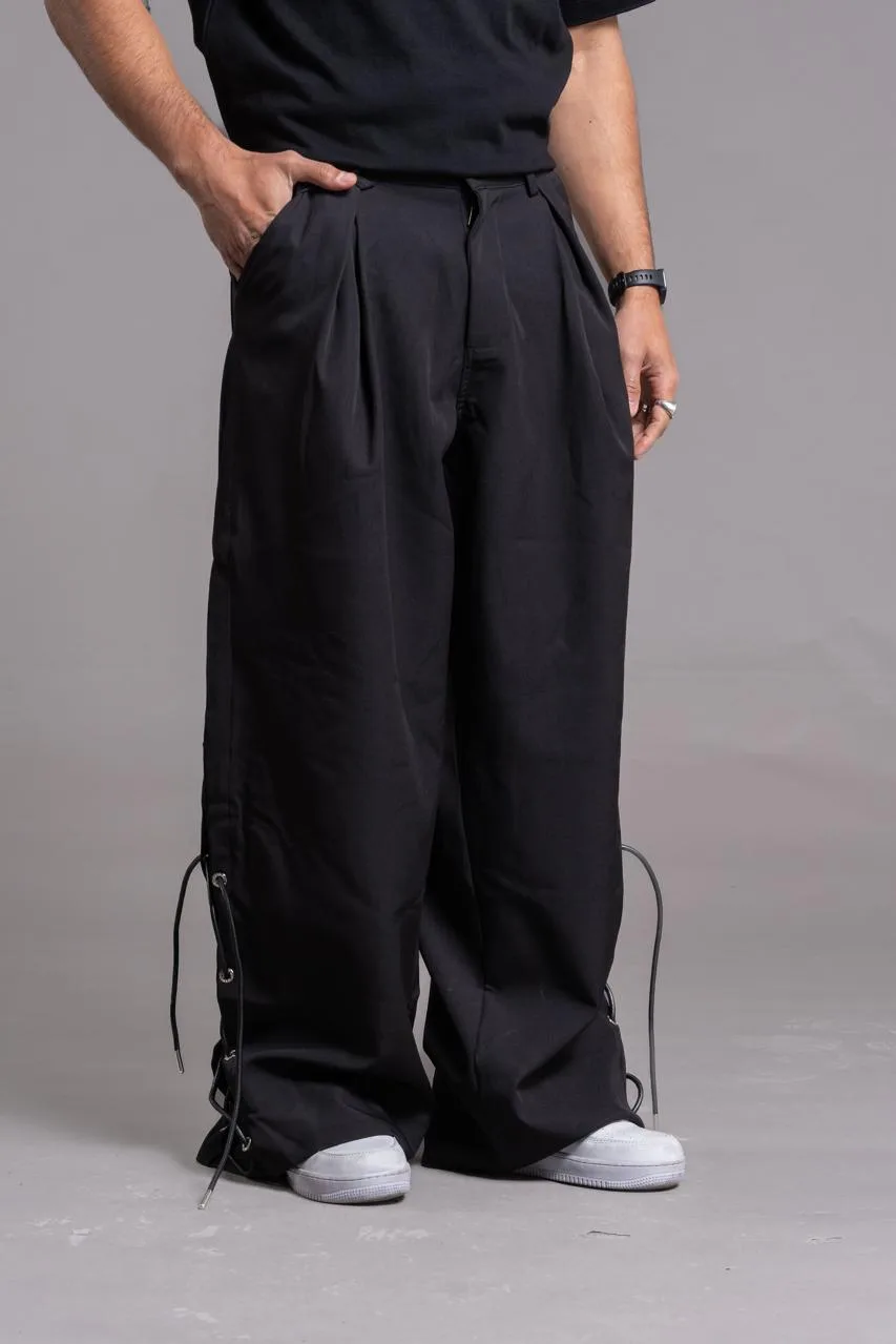 Alternative view of 1028 WIDE LEG LACE BLACK