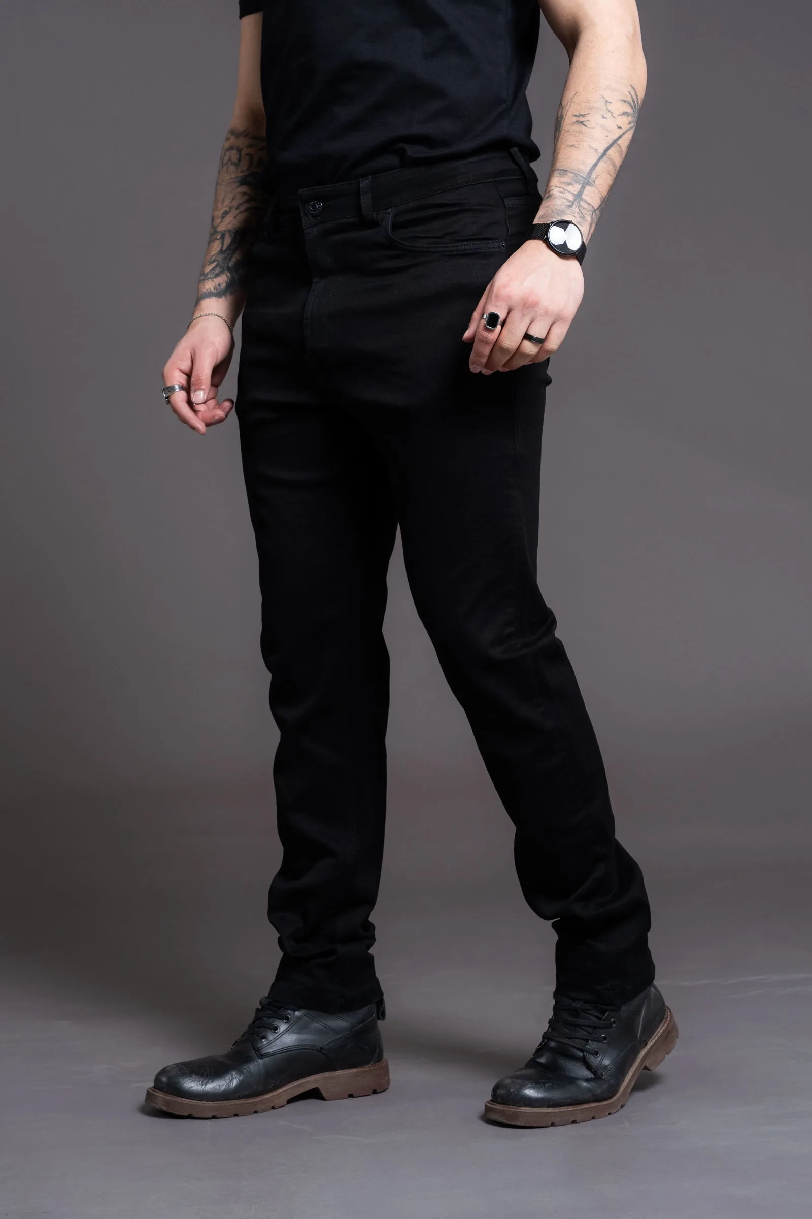 Alternative view of Jeans Slim fit Negro Saten