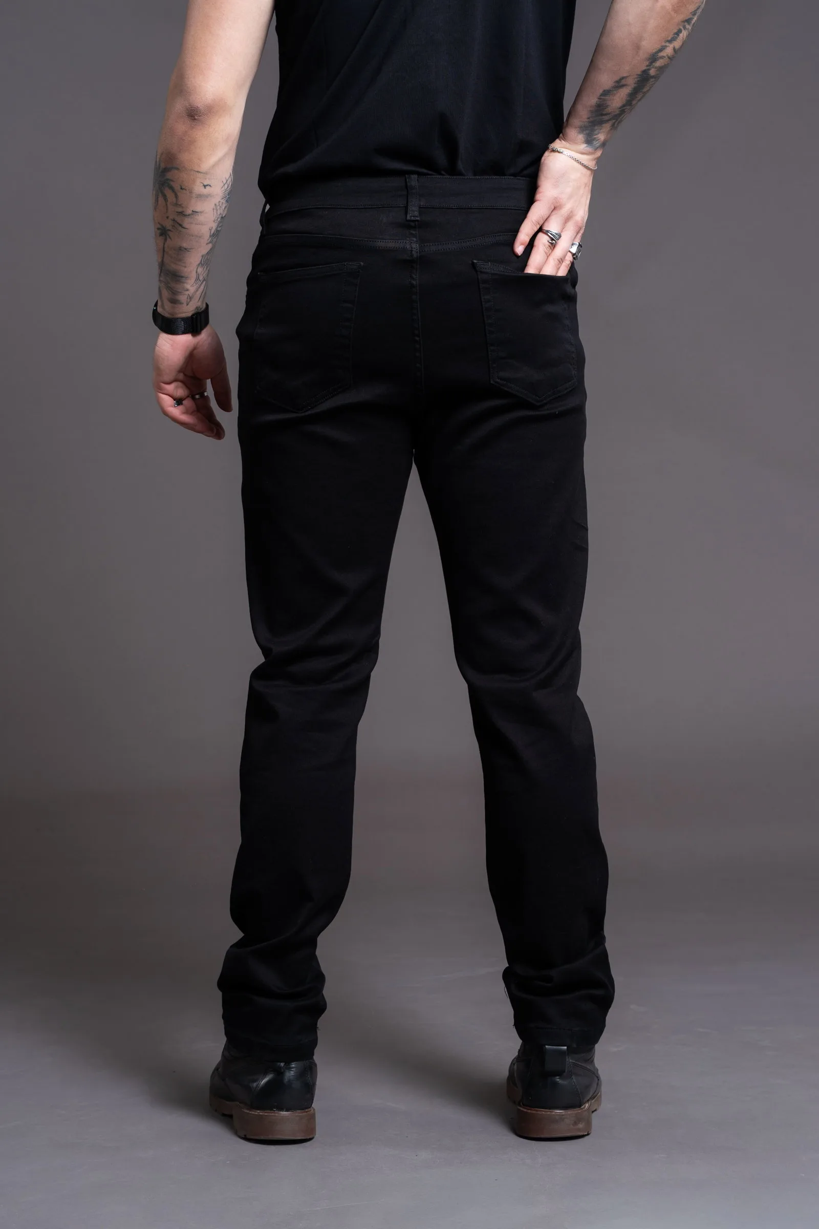 Jeans Slim fit Negro Saten - Imagen 3