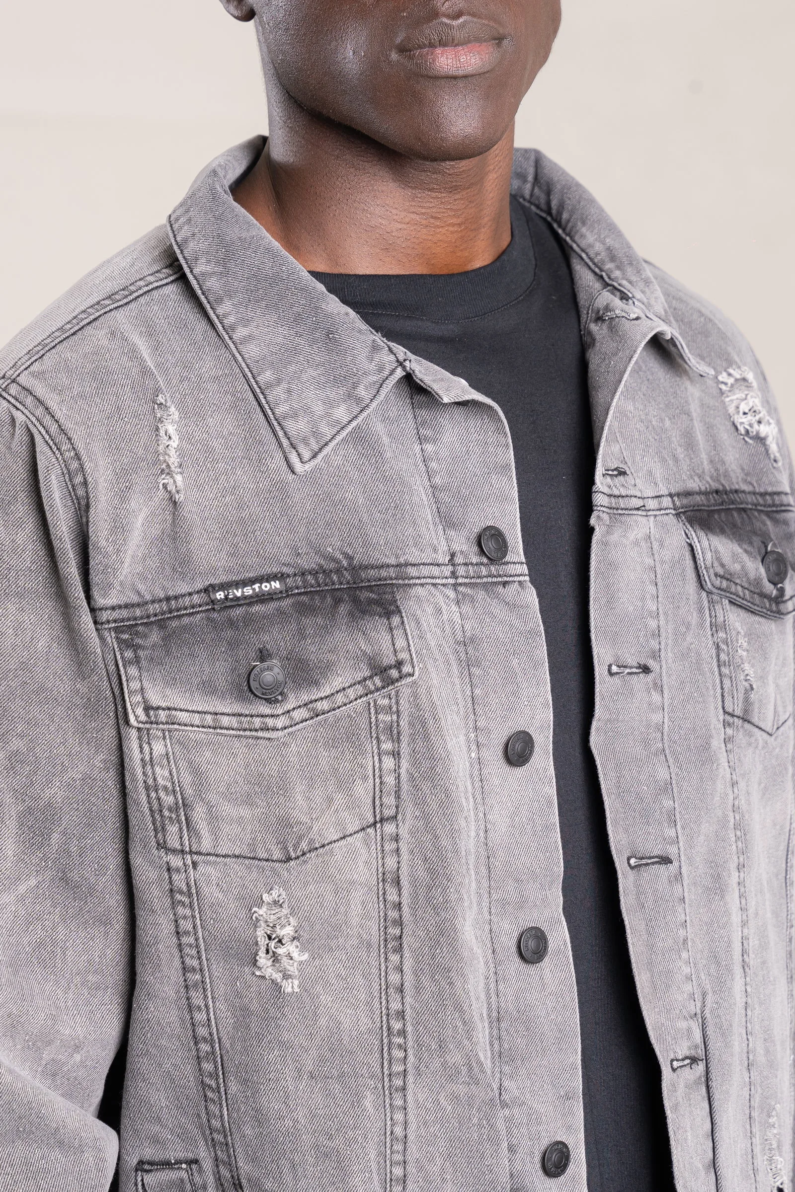 14A - CAMPERA GRIS C/ROTURAS - Imagen 3