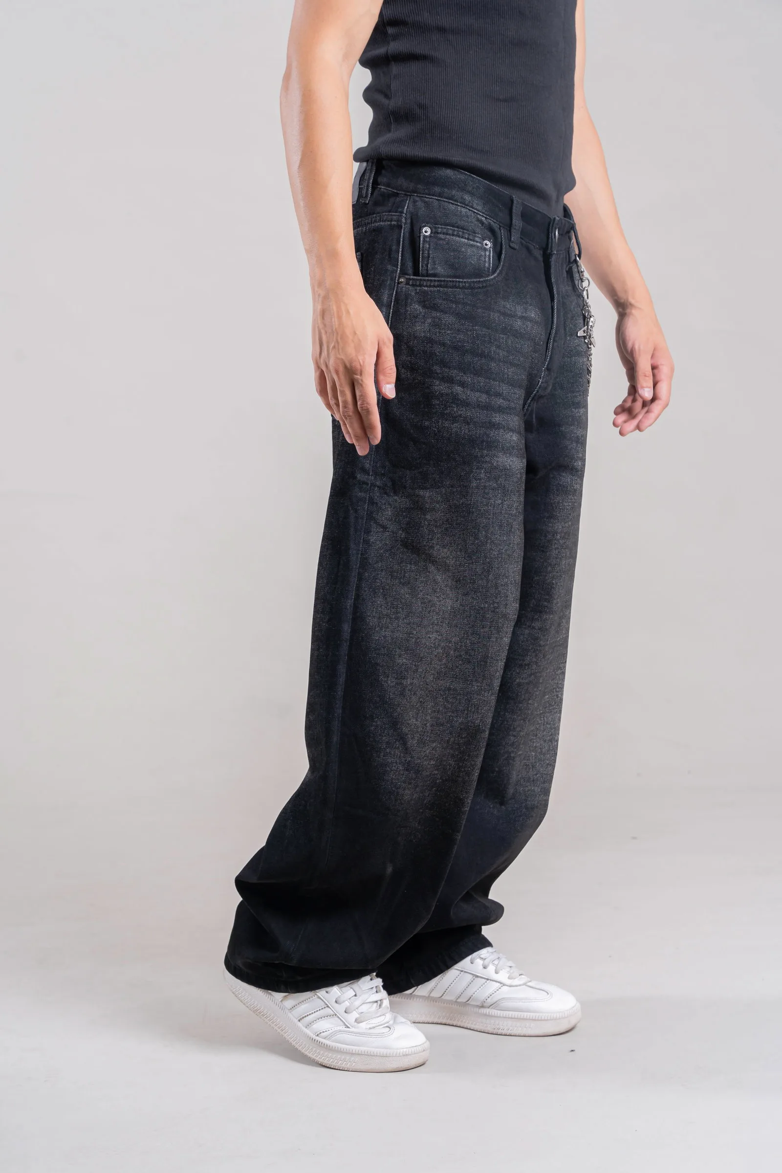 Alternative view of 180100-1 JEANS BAGGY BLACk