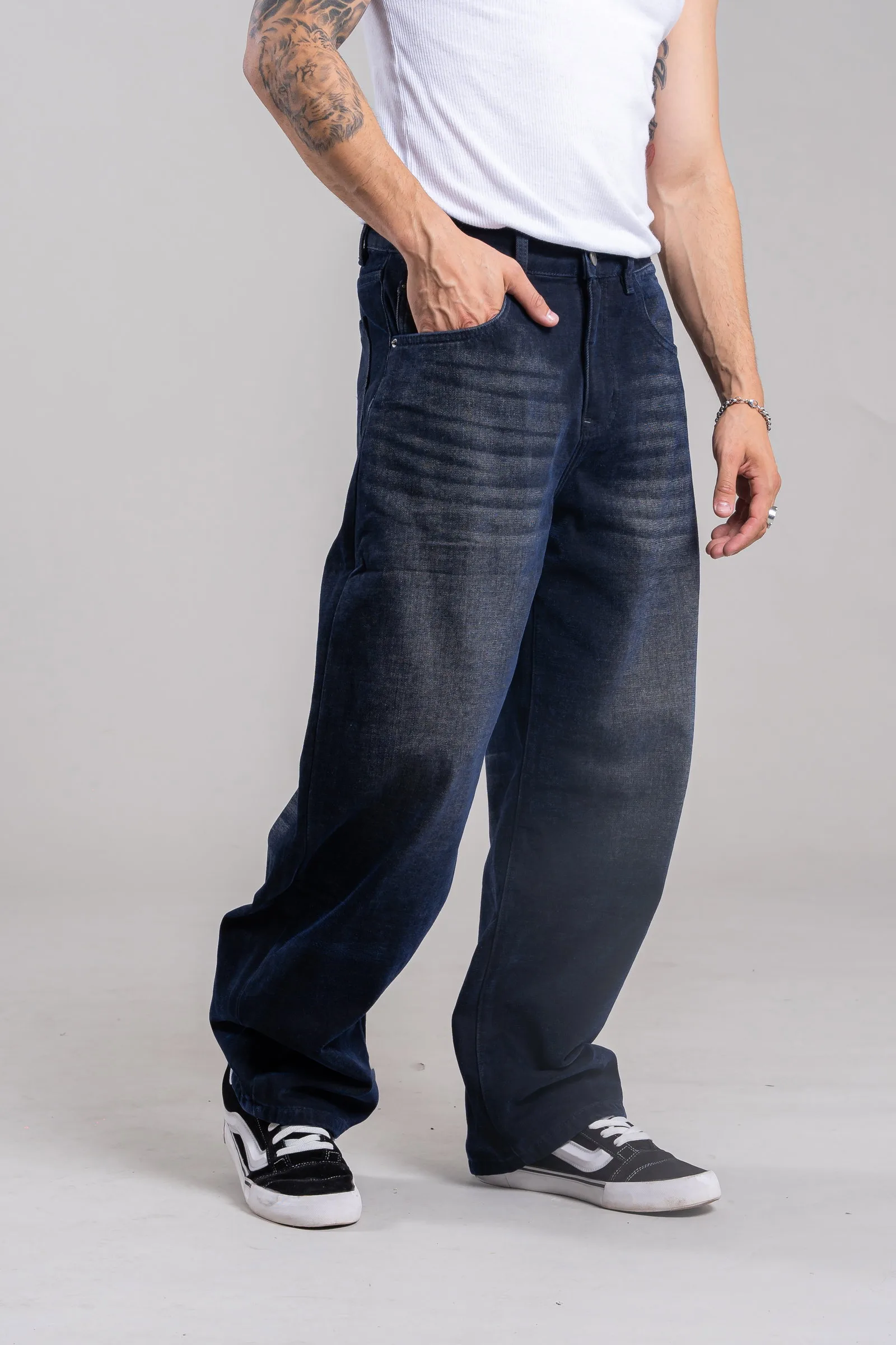 Alternative view of 180100 Jeans Tercio pelo bicolor Blue