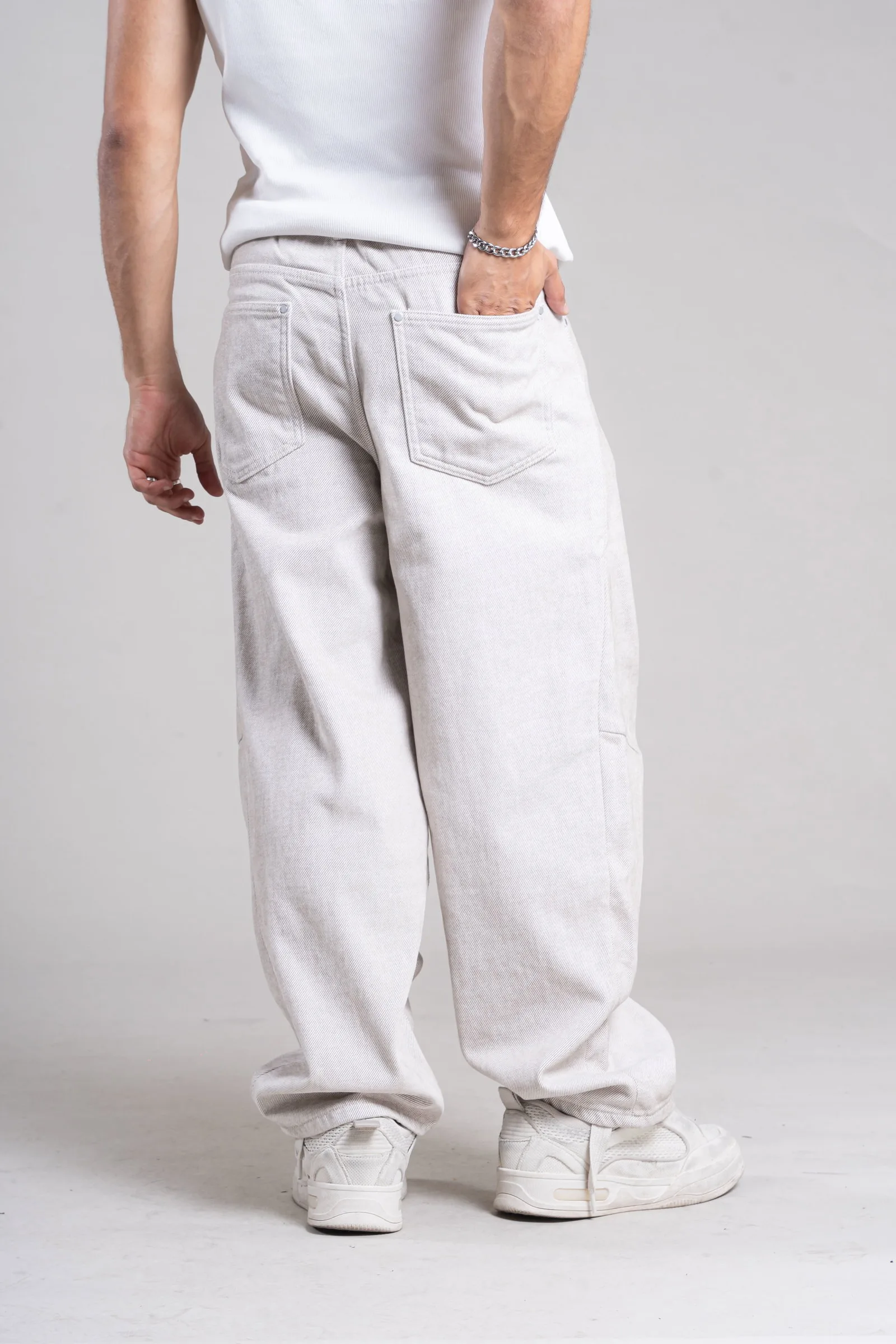 180103-2 Jeans Beige mist color - Imagen 4