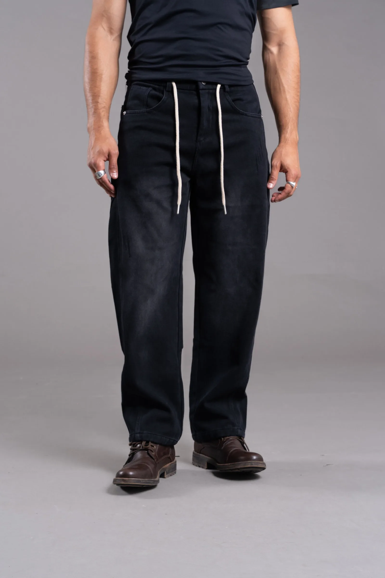 258115N Baggy Urban stone Black
