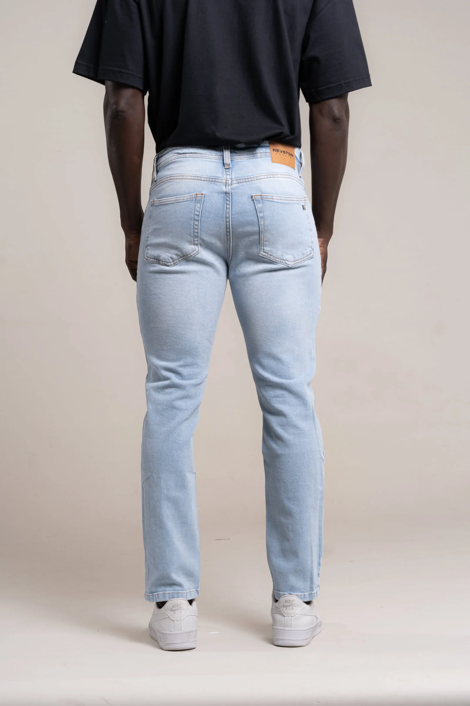 357 - SLIM FIT CELESTE LISO - Imagen 3