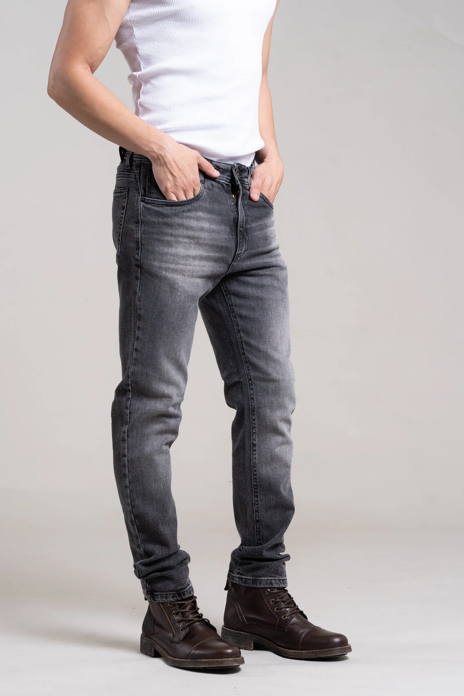Alternative view of 382 - SLIM FIT DARK GREY