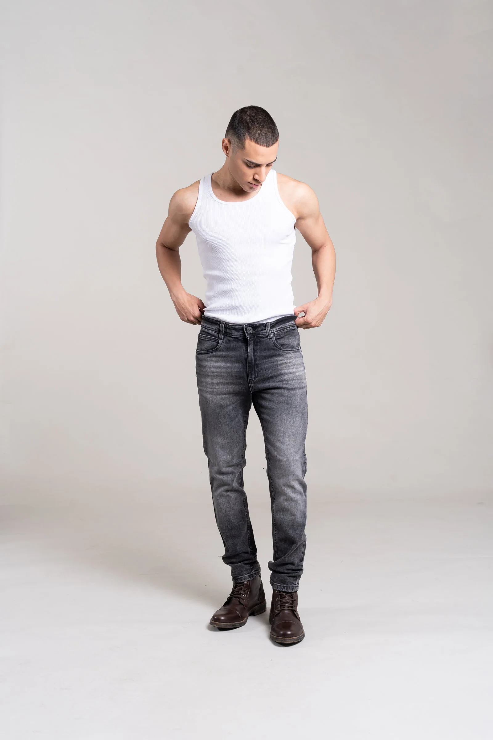382 - SLIM FIT DARK GREY - Imagen 4
