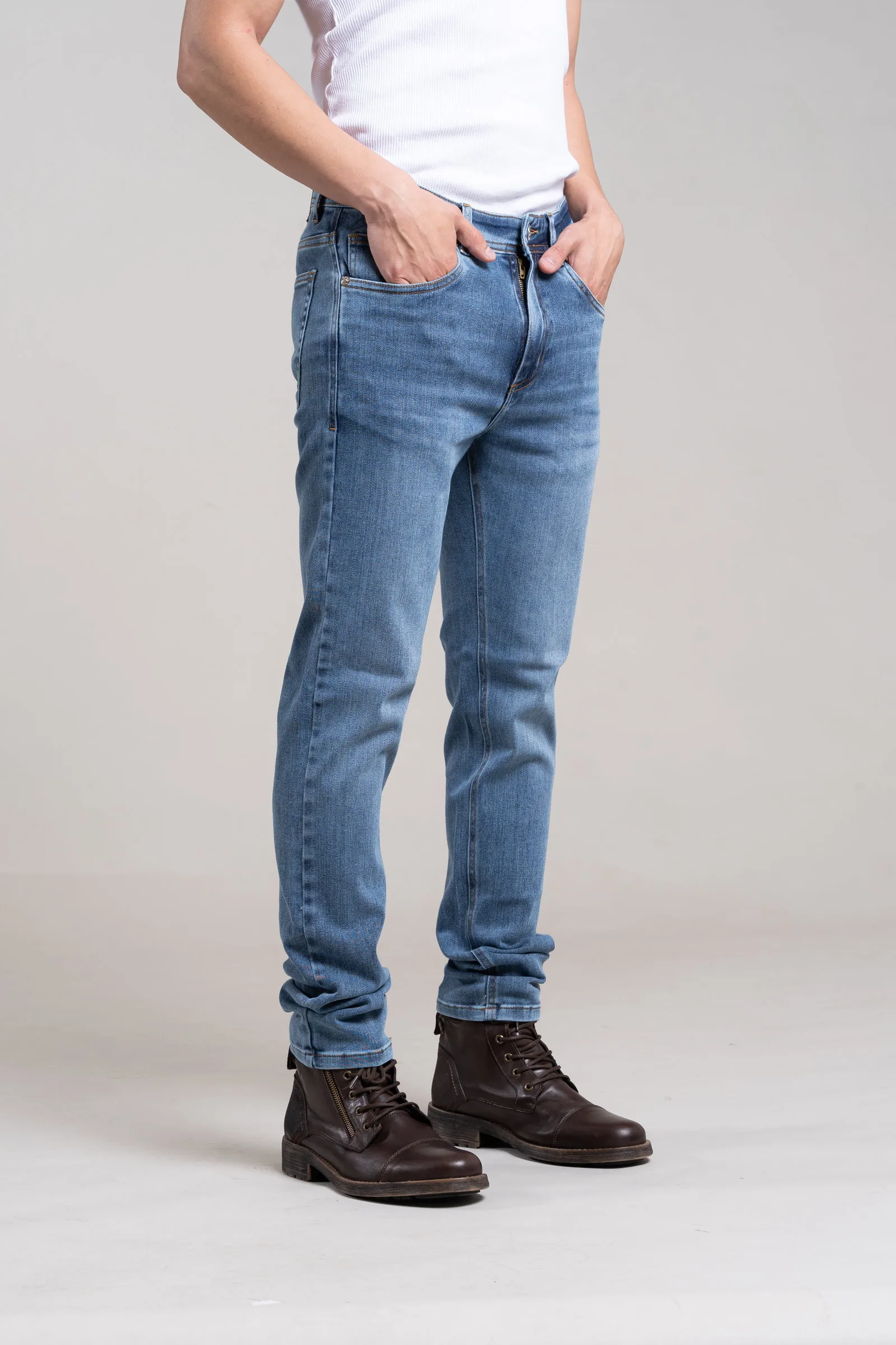 Alternative view of 390 - SLIM FIT AZUL ULTIMOS TALLES