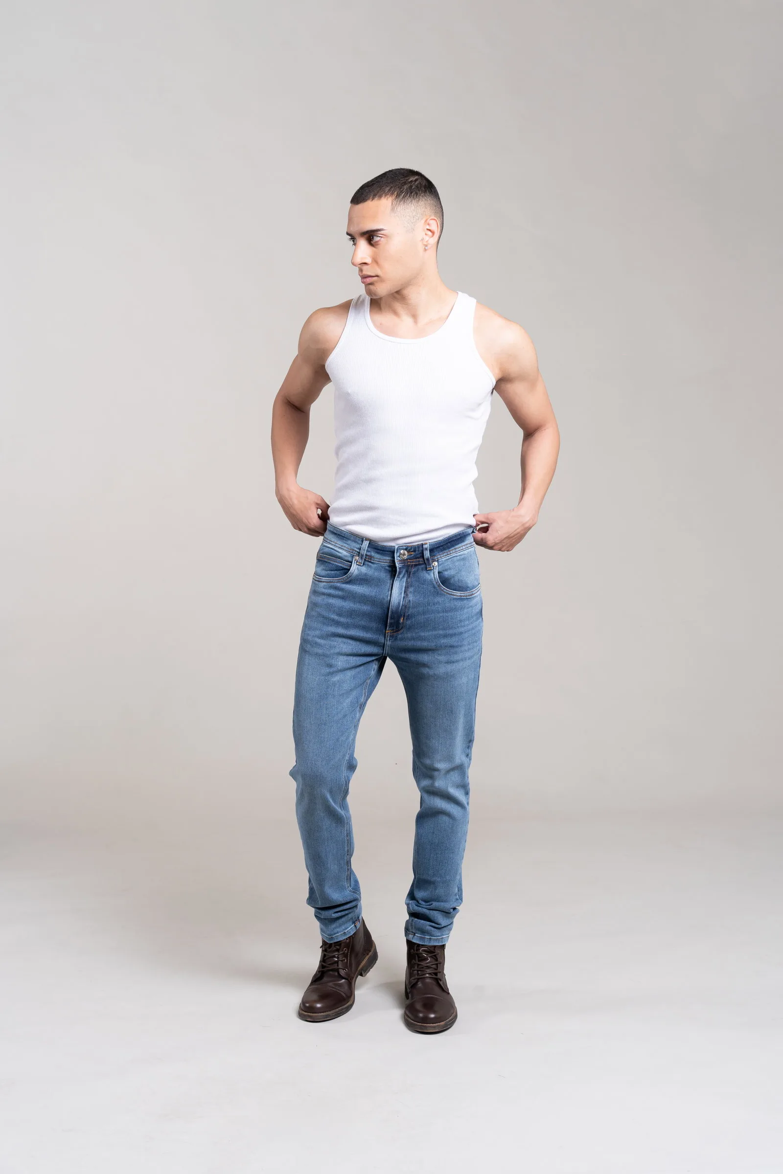 390 - SLIM FIT AZUL ULTIMOS TALLES - Imagen 4