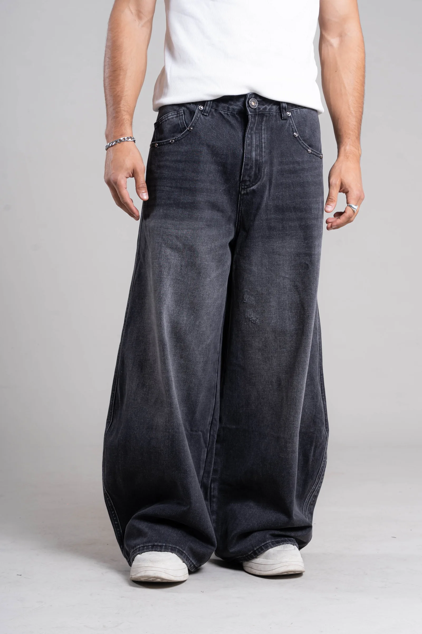 790053 SUPER WHIDE LEG BLACK