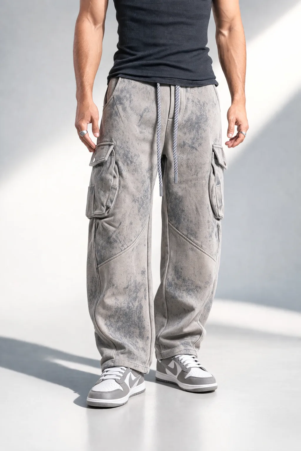 8026B Cargo Baggy Acid Grey