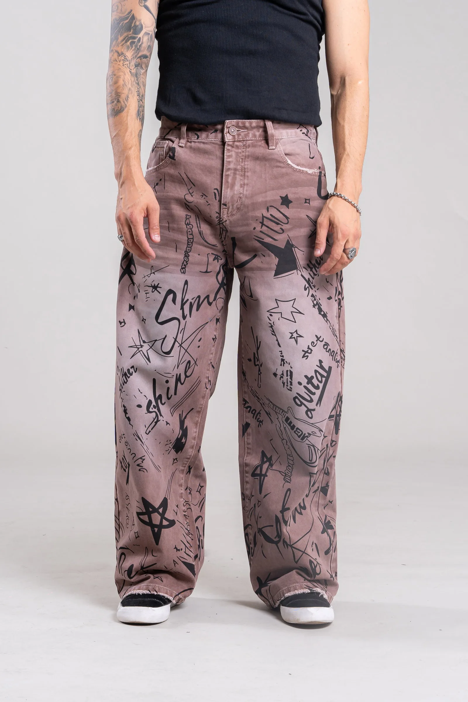 88062 - JEANS PRINT BLACK
