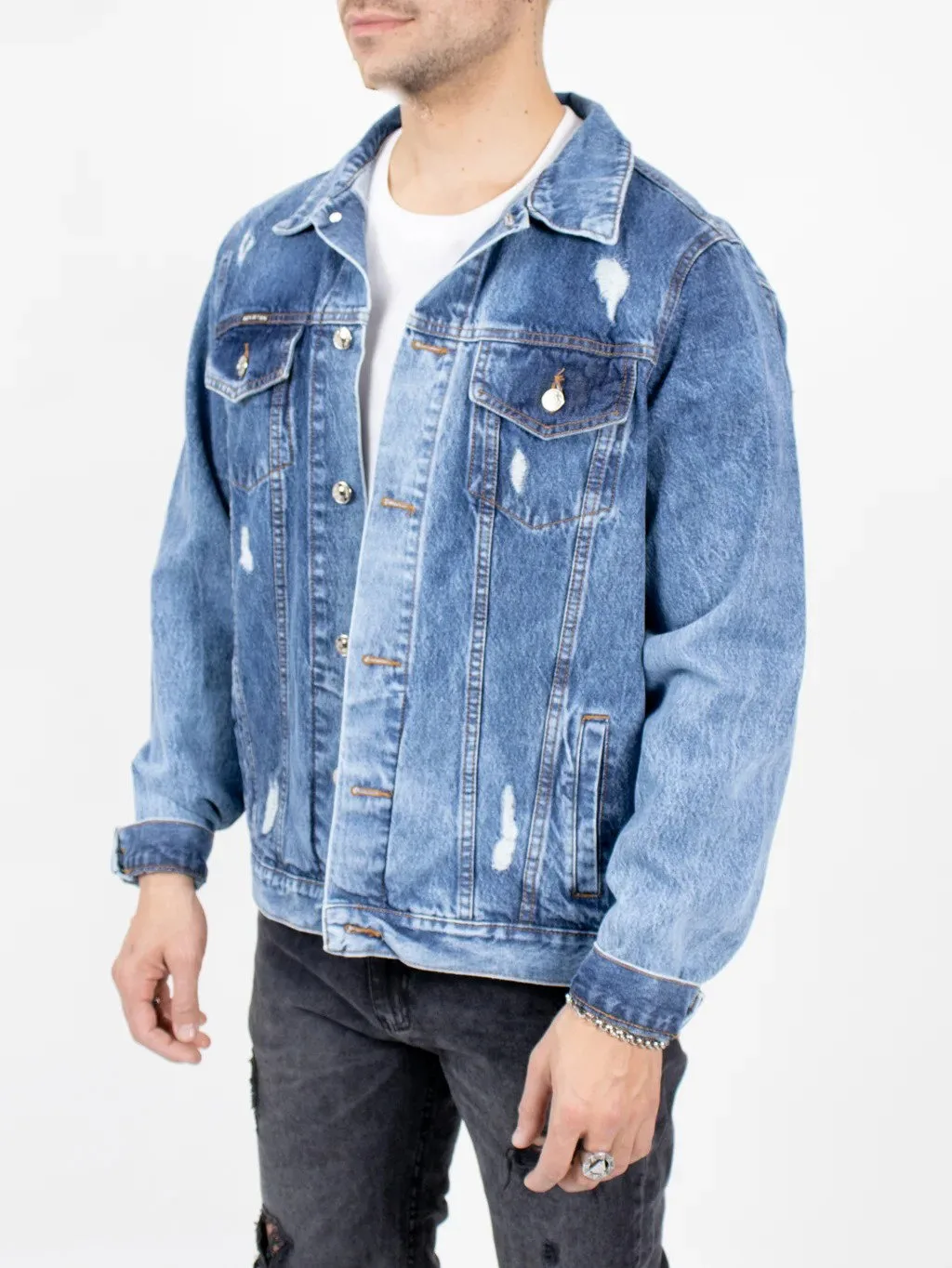 Alternative view of 913 CAMPERA OVERSIZE CELESTE