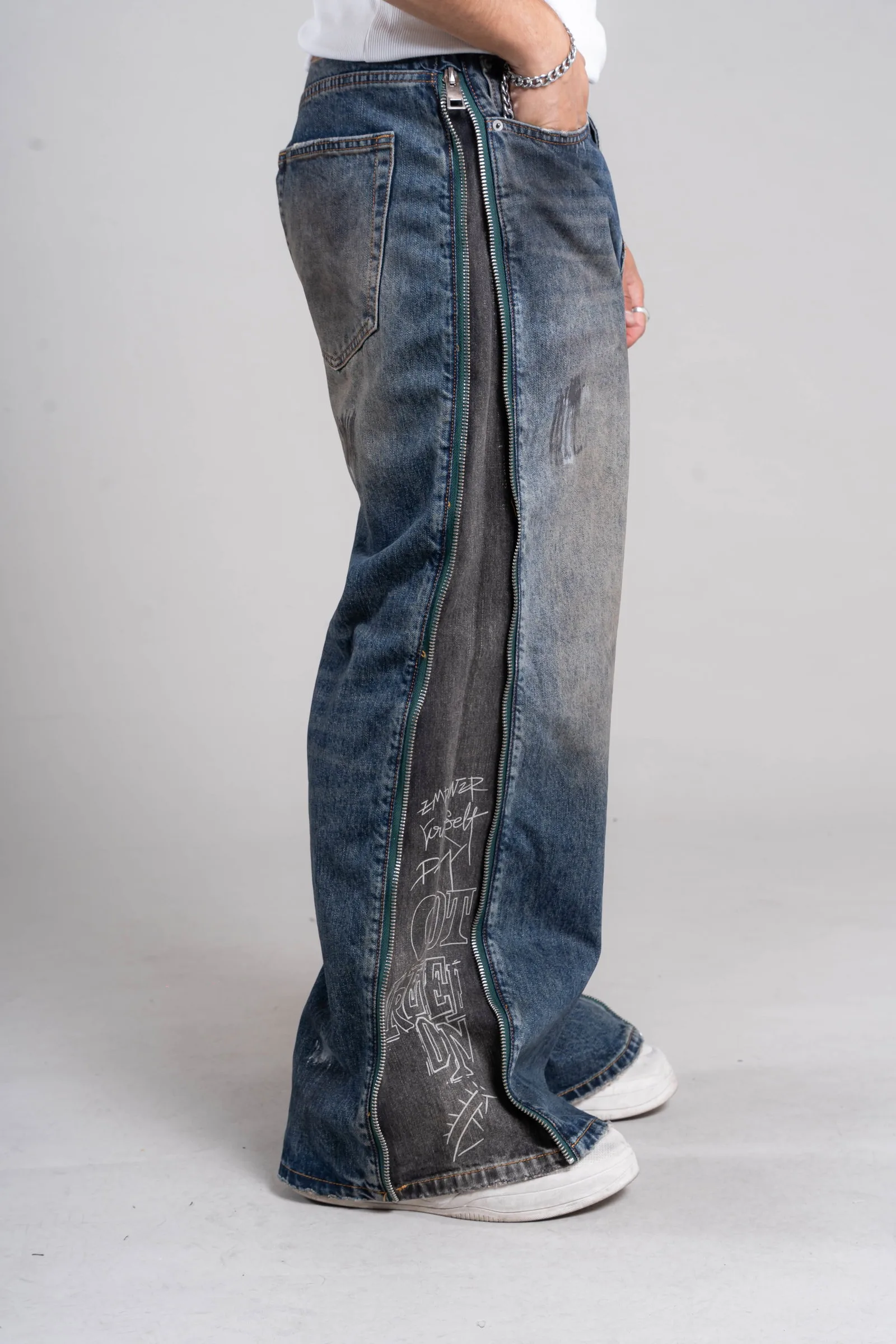 Alternative view of MY518-1 JEANS CON CIERRE OXIDO