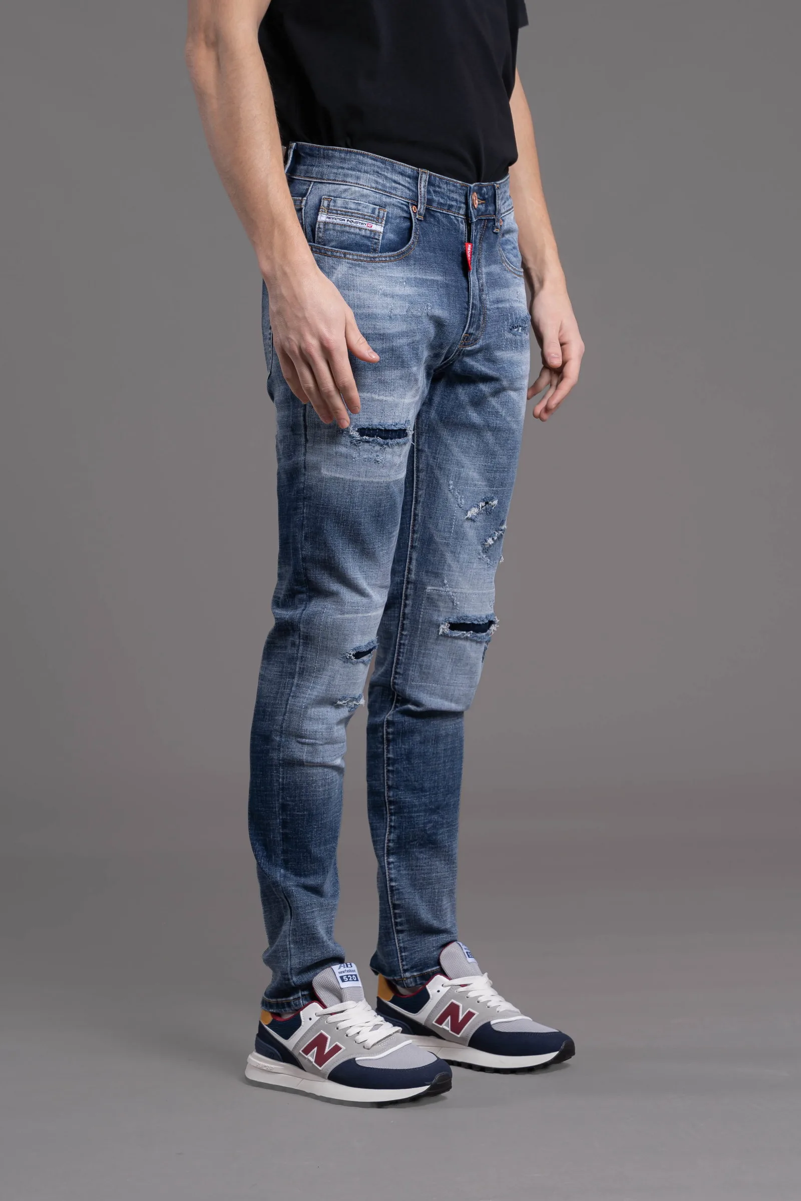 Alternative view of RV02 Jeans Destroyed Ice Blue