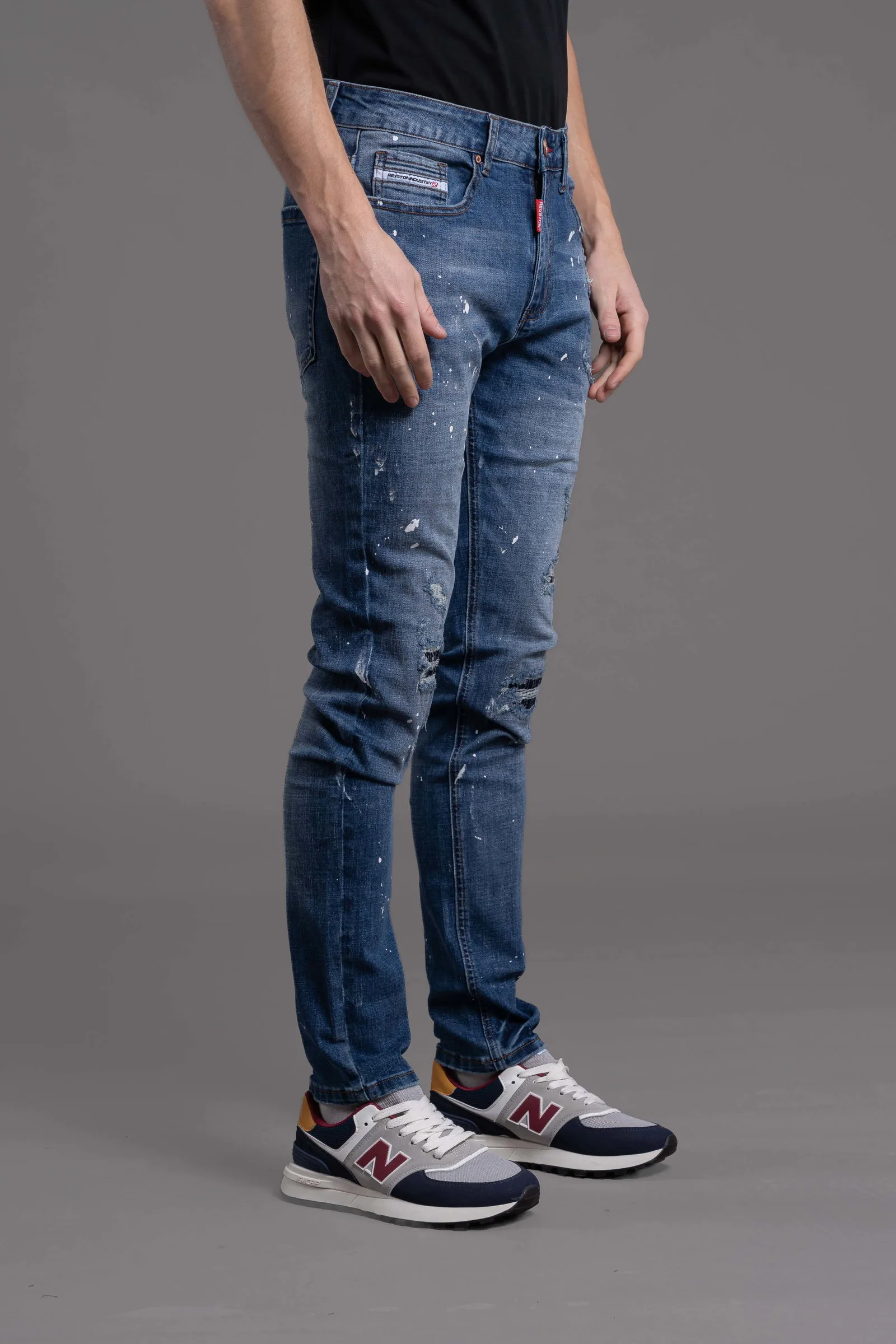 Alternative view of RV18 Jean Slim Fit Destroyed Indigo