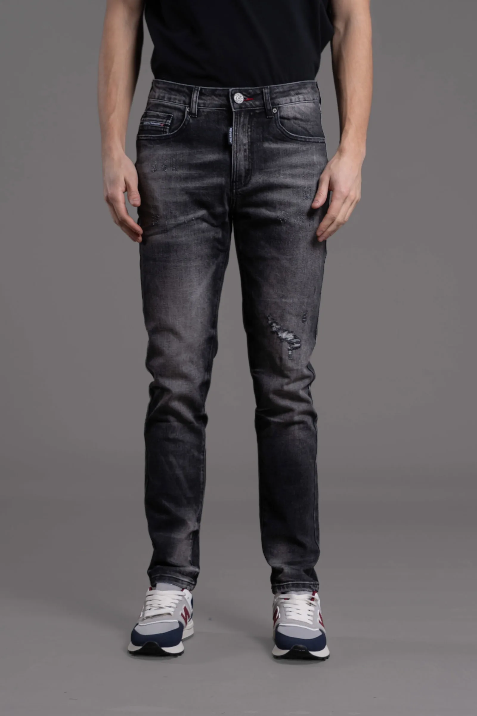 RV19-1 Jean Slim Washed BlacK