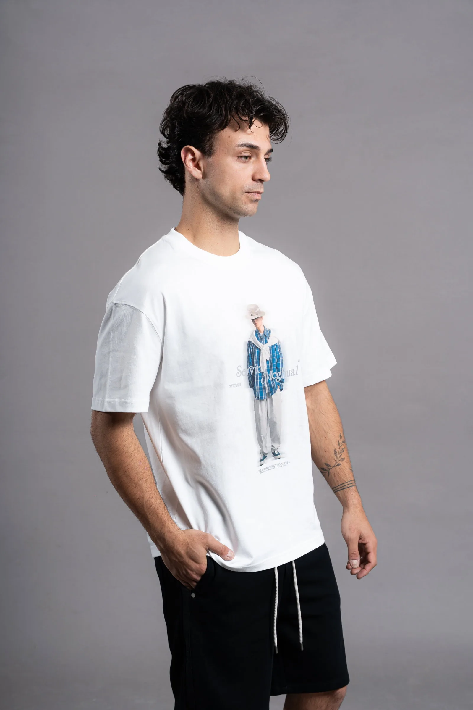 Alternative view of T2218B remera crema
