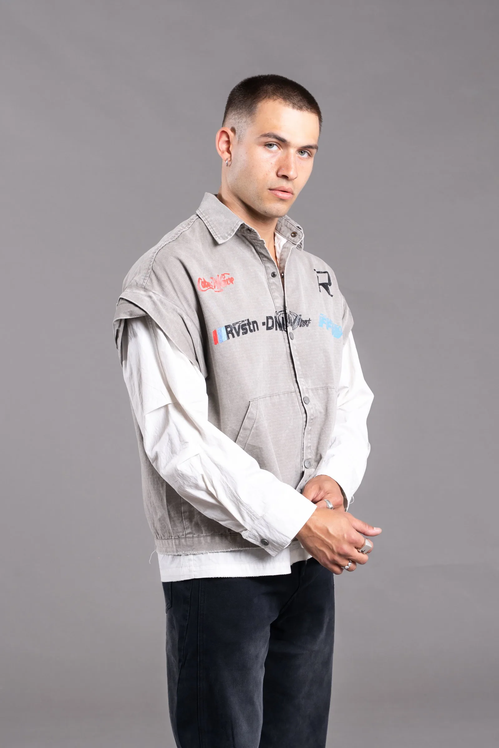 Alternative view of XZRN-47G CAMISA HIBRIDA DENIM