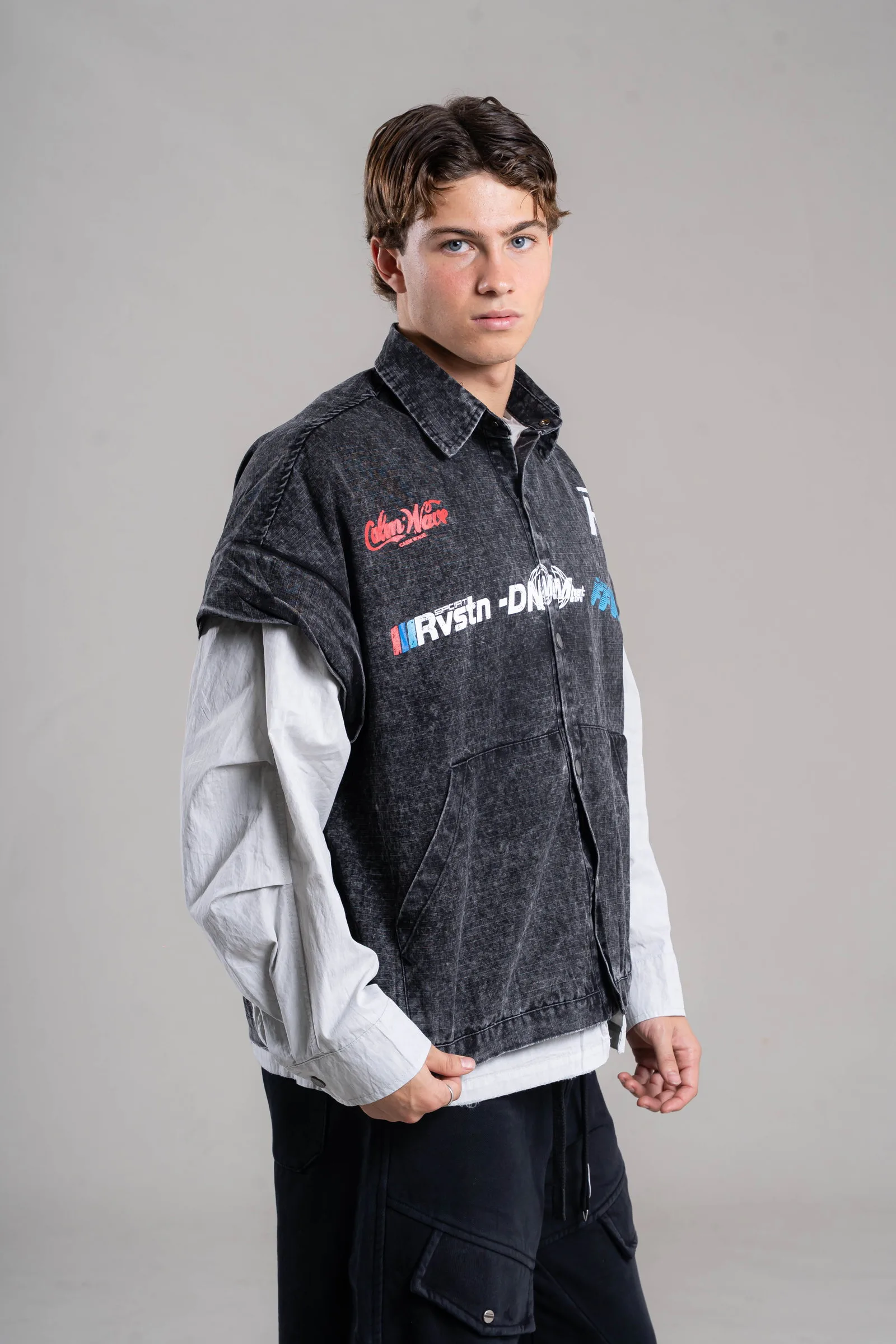 Alternative view of XZRN-47N CAMISA HIBRIDA DENIM