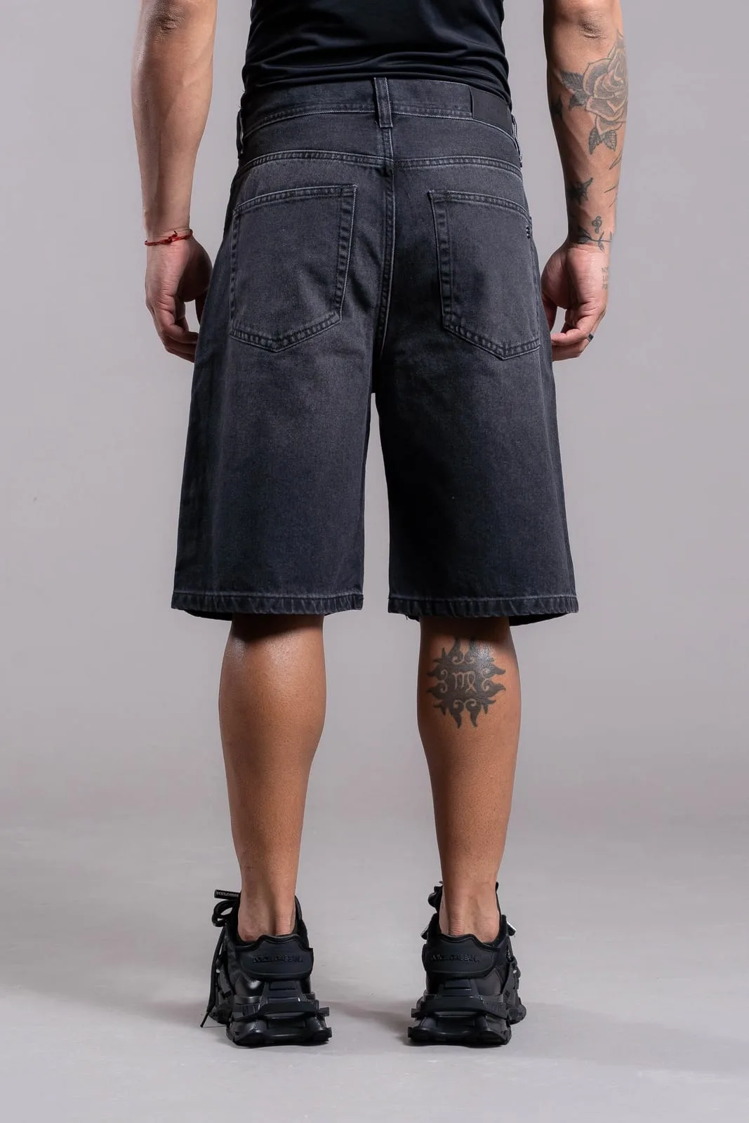 Bermuda baggy black Balt - Revston (foto 3)