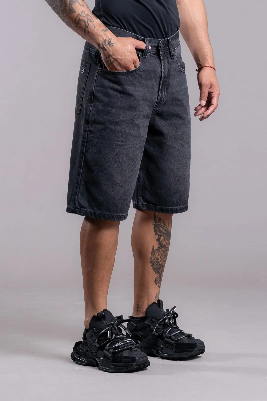 Bermuda baggy black Balt - Revston (foto 2)
