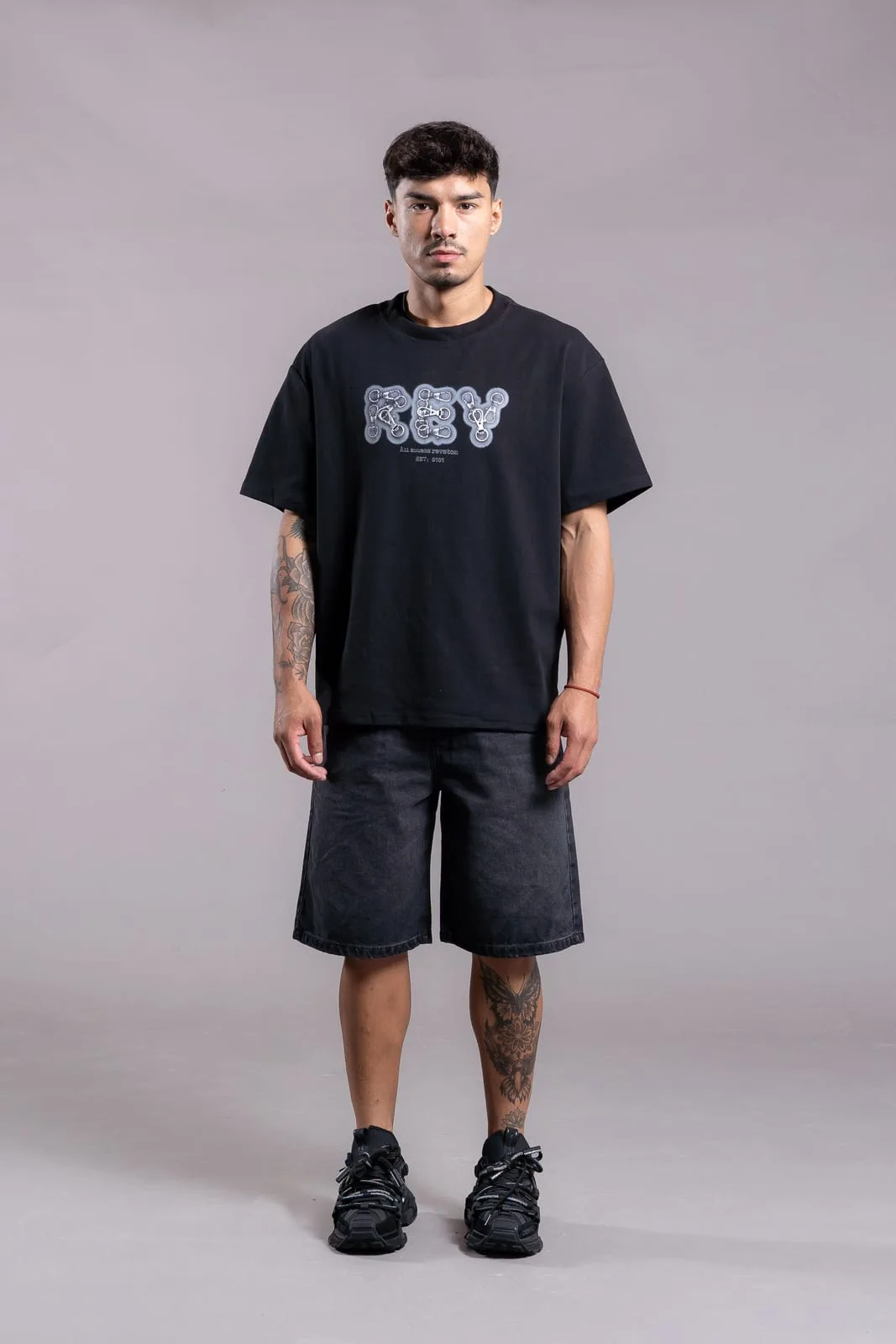 Bermuda baggy black Balt - Revston (foto 5)